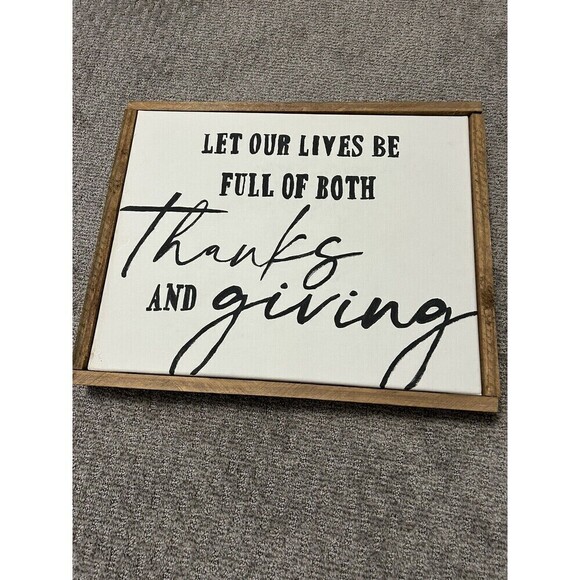 Two-Sided Hand Painted Autumn Sign 18”x21” - Picture 2 of 7